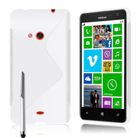 Nokia Lumia 625: Accessoire Housse Etui Pochette Coque S silicone gel + Stylet - TRANSPARENT