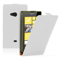 Nokia Lumia 625: Accessoire Housse coque etui cuir fine slim - BLANC