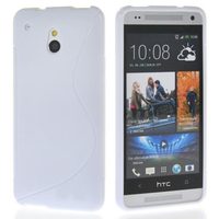HTC One Mini M4/ 601/ 601e/ 601n/ 601s: Accessoire Housse Etui Pochette Coque S silicone gel - BLANC