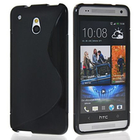 HTC One Mini M4/ 601/ 601e/ 601n/ 601s: Accessoire Housse Etui Pochette Coque S silicone gel - NOIR