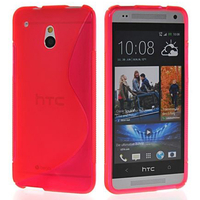 HTC One Mini M4/ 601/ 601e/ 601n/ 601s: Accessoire Housse Etui Pochette Coque S silicone gel - ROUGE