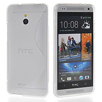 HTC One Mini M4/ 601/ 601e/ 601n/ 601s: Accessoire Housse Etui Pochette Coque S silicone gel - TRANSPARENT