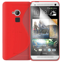 HTC One Max/ Dual Sim: Accessoire Housse Etui Pochette Coque S silicone gel - ROUGE