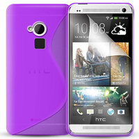 HTC One Max/ Dual Sim: Accessoire Housse Etui Pochette Coque S silicone gel - VIOLET