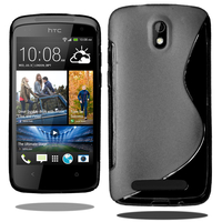 HTC Desire 500/ Dual Sim: Accessoire Housse Etui Pochette Coque S silicone gel - NOIR