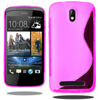 HTC Desire 500/ Dual Sim: Accessoire Housse Etui Pochette Coque S silicone gel - ROSE