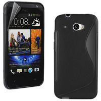 HTC Desire 601 Zara/ Dual Sim: Accessoire Housse Etui Pochette Coque S silicone gel - NOIR