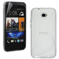 HTC Desire 601 Zara/ Dual Sim: Accessoire Housse Etui Pochette Coque S silicone gel - TRANSPARENT
