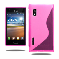 LG Optimus L5 E610/ E612/ E615 Dual Sim: Accessoire Housse Etui Pochette Coque S silicone gel - ROSE