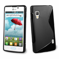 LG Optimus L5 II E460 (non compatible LG L5 II E455 Dual Sim): Accessoire Housse Etui Pochette Coque S silicone gel - NOIR