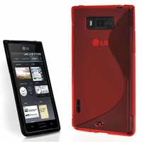 LG Optimus L7 P700/ P705: Accessoire Housse Etui Pochette Coque S silicone gel - ROUGE