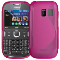 Nokia Asha 302: Accessoire Housse Etui Pochette Coque S silicone gel - ROSE