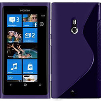 Nokia Lumia 800: Accessoire Housse Etui Pochette Coque S silicone gel - VIOLET