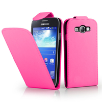 Samsung Galaxy Ace 3 S7270 S7272 S7275 LTE: Accessoire Etui Housse Coque Pochette simili cuir - ROSE