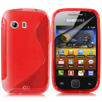 Samsung Galaxy Y Neo GT-S5360 S5369i: Accessoire Housse Etui Pochette Coque S silicone gel - ROUGE