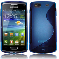 Samsung Wave 3 S8600: Accessoire Housse Etui Pochette Coque S silicone gel - BLEU