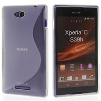 Sony Xperia C: Accessoire Housse Etui Pochette Coque S silicone gel - TRANSPARENT