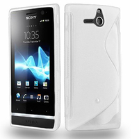 Sony Xperia U St25i: Accessoire Housse Etui Pochette Coque S silicone gel - BLANC