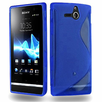 Sony Xperia U St25i: Accessoire Housse Etui Pochette Coque S silicone gel - BLEU