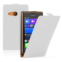 Nokia Lumia 735/ 730 Dual Sim: Accessoire Housse coque etui cuir fine slim - BLANC