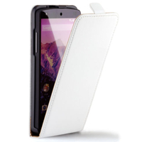 Google Nexus 5: Accessoire Housse coque etui cuir fine slim - BLANC