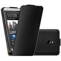 HTC One Mini M4/ 601/ 601e/ 601n/ 601s: Accessoire Housse coque etui cuir fine slim - NOIR