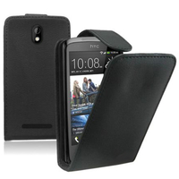 HTC Desire 500/ Dual Sim: Accessoire Etui Housse Coque Pochette simili cuir - NOIR