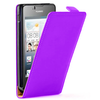 Huawei Ascend Y300: Accessoire Housse coque etui cuir fine slim - VIOLET