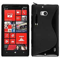 Nokia Lumia 930: Accessoire Housse Etui Pochette Coque S silicone gel + mini Stylet - NOIR