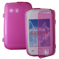 Samsung Galaxy Y Neo GT-S5360 S5369i: Accessoire Coque Etui Housse Pochette silicone gel Portefeuille Livre rabat - ROSE