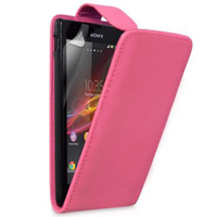 Sony Xperia L S36h/C2105/C2104: Accessoire Etui Housse Coque Pochette simili cuir - ROSE