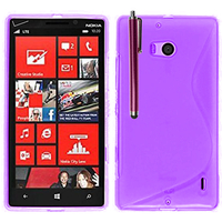 Nokia Lumia 930: Accessoire Housse Etui Pochette Coque S silicone gel + Stylet - VIOLET