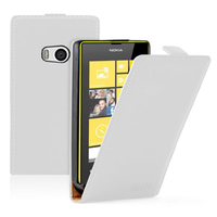 Nokia Lumia 930: Accessoire Housse coque etui cuir fine slim - BLANC