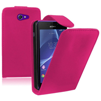 Sony Xperia M2 Aqua D2403 D2406: Accessoire Etui Housse Coque Pochette simili cuir - ROSE