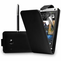 HTC Desire 601 Zara/ Dual Sim: Accessoire Etui Housse Coque Pochette simili cuir + Stylet - NOIR