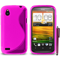 HTC Desire X T328E/ G7X: Accessoire Housse Etui Pochette Coque S silicone gel + Stylet - VIOLET