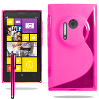 Nokia Lumia 1020: Accessoire Housse Etui Pochette Coque S silicone gel + Stylet - ROSE