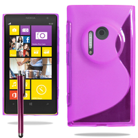 Nokia Lumia 1020: Accessoire Housse Etui Pochette Coque S silicone gel + Stylet - VIOLET