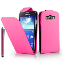 Samsung Galaxy Core I8260/ I8262 Dual Sim: Accessoire Etui Housse Coque Pochette simili cuir + Stylet - ROSE