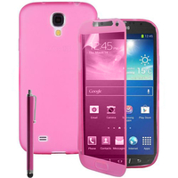 Samsung Galaxy S4 Active I9295/ I537 LTE: Accessoire Coque Etui Housse Pochette silicone gel Portefeuille Livre rabat + Stylet - ROSE