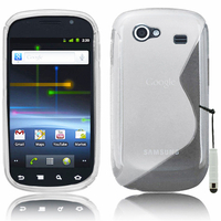 Samsung Nexus S i9020/ i9023: Accessoire Housse Etui Pochette Coque S silicone gel + mini Stylet - BLANC