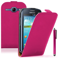 Samsung Galaxy Core Plus G3500/ Trend 3 G3502: Accessoire Housse coque etui cuir fine slim + Stylet - ROSE