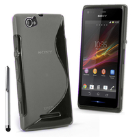 Sony Xperia M C1904/ C1905: Accessoire Housse Etui Pochette Coque S silicone gel + Stylet - TRANSPARENT