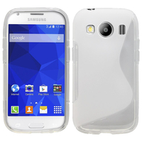 Samsung Galaxy Ace 4 Style LTE SM-G357FZ: Accessoire Housse Etui Pochette Coque S silicone gel - BLANC