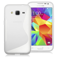 Samsung Galaxy Core Prime SM-G360F/ 4G SM-G361F/ G360GY G360P G360BT/DS G360FY/DS G360H/DS G360HU/DS G360M/DS: Accessoire Housse Etui Pochette Coque S silicone gel - TRANSPARENT
