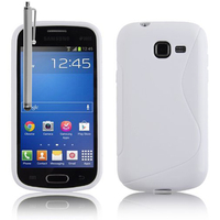 Samsung Galaxy Trend Lite S7390/ Galaxy Fresh Duos S7392: Accessoire Housse Etui Pochette Coque S silicone gel + Stylet - BLANC