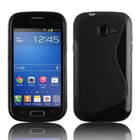 Samsung Galaxy Trend Lite S7390/ Galaxy Fresh Duos S7392: Accessoire Housse Etui Pochette Coque S silicone gel - NOIR