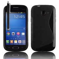Samsung Galaxy Trend Lite S7390/ Galaxy Fresh Duos S7392: Accessoire Housse Etui Pochette Coque S silicone gel + Stylet - NOIR