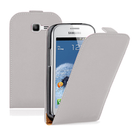 Samsung Galaxy Trend Lite S7390/ Galaxy Fresh Duos S7392: Accessoire Housse coque etui cuir fine slim - BLANC