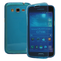 Samsung Galaxy Grand 2 SM-G7100 SM-G7102 SM-G7105 SM-G7106: Accessoire Coque Etui Housse Pochette silicone gel Portefeuille Livre rabat - BLEU